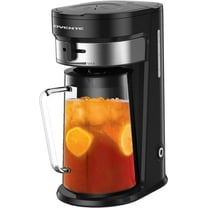 OVENTE Iced Tea Maker and Cold Coffee Brewer Machine with 3 Quart Pitcher, Strength Selector for Taste Customization and Reusable Filter, Perfect For Fruit Infused Tea, Black CMT215B