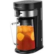 OVENTE Iced Tea Maker and Cold Coffee Brewer Machine with 3 Quart Pitcher, Strength Selector for Taste Customization and Reusable Filter, Perfect For Fruit Infused Tea, Black CMT215B