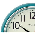 thumbnail image 5 of Westclox 12”  Teal Retro Analog Quartz Accurate Wall Clock with Easy-to-Read Dial., 5 of 6