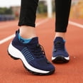 thumbnail image 3 of GLYGML Knit Platform Walking Shoes, Breathable Slip-On Wedge Sneakers, Non-Slip Cushioned Orthopedic Shoes for Daily Wear, 3 of 5