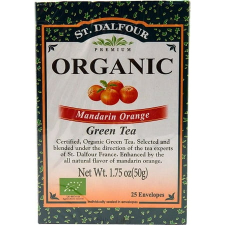 Saint-Dalfour vert biologique Thé Mandarine 25 sachets de thé