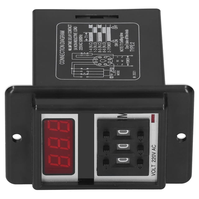 JYIO Relé de tiempo Pantalla digital Controlador de retardo de ciclo de alta precisión 50/60 Hz CA 220 V 999 M