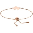 thumbnail image 2 of Fossil Womens Plated Stainless Steel Engravable Personalized Gift Bracelet Rose Gold Heart, 2 of 4