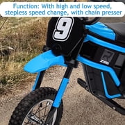 24V Electric Dirt Bike for Kids 8-14, Kids Motorcycle Electric Bike Motor Bike with Authentic Motocross Dirt Bikes Geometry, Rear-Wheel Drive, High-Torque, Kids Electric Dirt Bike