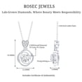 thumbnail image 4 of Rosec Jewels Lab Diamond Necklace with Swirl and Heart (6 mm, EF-VS Grade, with Chain) - Ready to Gift, 14K White Gold, 4 of 6