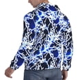 thumbnail image 6 of Kdxio Blue Lightning2 Print Mens Casual Hooded Collar Drawstring Hoodies Pullover Sweatshirts Casual Long Sleeve Shirts-3X-Large, 6 of 7