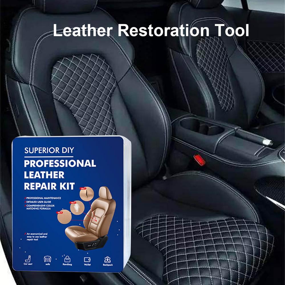 Black Leather Repair Kit for Furniture, Car Seats, Sofa, Jacket and Purse.  PU Leather Leather Repair Paint Gel. Repair Tears & Burn Holes. Provide  Color Matching Guide & Super Easy Instructions 