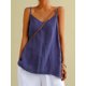 thumbnail image 3 of QUTETN Women's Cotton-Linen Blend Sleeveless Tank Top - Off-Shoulder Summer Shirt with Thin Straps, Breathable Casual Top for Casual Attire, Machine Washable Solid Color Regular Fit, Cotton Tank Top, 3 of 4