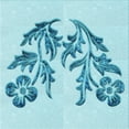thumbnail image 1 of Ahgly Company Machine Washable Indoor Square Transitional Electric Blue Area Rugs, 8' Square, 1 of 7
