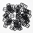 thumbnail image 1 of 100 Correa Deslizadores Ajustador Para Corsé Liguero Bikini Plata / Negro - Negro, 25mm #9 Control deslizante de 10 mm x 8 mm Sunnimix broches de la correa del sujetador, 1 of 4