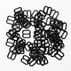 thumbnail image 1 of 100 Correa Deslizadores Ajustador Para Corsé Liguero Bikini Plata / Negro - Negro, 25mm #9 Control deslizante de 10 mm x 8 mm Sunnimix broches de la correa del sujetador, 1 of 4