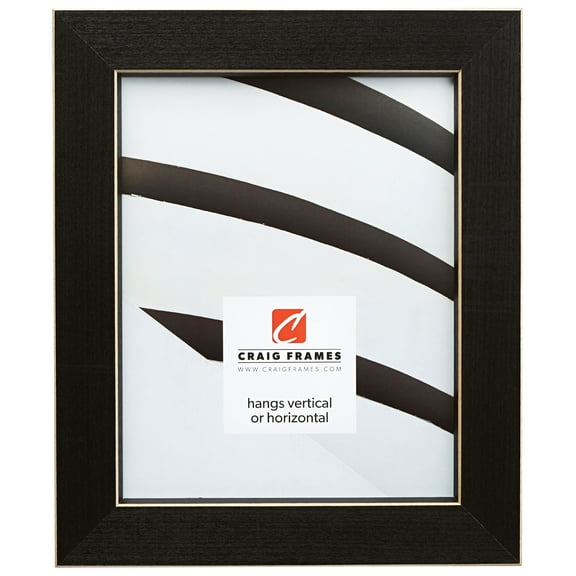 Craig Frames Shaker 276, 4x6 inch Picture Frame, Black Solid Wood