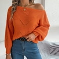 thumbnail image 6 of FDGIU Casual Oversized Sweater for Women, Soft Loose Fit Long Sleeve Pullover, Comfy Knit Casual Wear Tops, 6 of 7