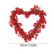 thumbnail image 3 of Xihbxyly Corona En Forma de Corazón, Elegante Diseño de Frutos Rojos, Guirnalda de Rosas, Encantadora Decoración para Puerta, San Valentín, Puerta Principal, Pared, Boda, 13.8 Pulgadas, 3 of 7
