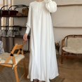 thumbnail image 5 of Summer Dresses For Women 2023 Casual Short Casual Solid Lantern Sleeve Abaya Arab Kaftan For Women 2023, 5 of 8