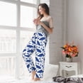 thumbnail image 4 of Uemuo Whale Pattern Women's Wide Leg Palazzo Lounge Pants with Pockets Light Weight Loose Comfy Casual Pajama Pants-Medium, 4 of 9