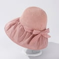 1PC Hat Pink Polyester Women's Sun Hat UPF 50+ UV Protection Hat Black