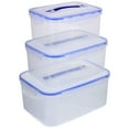 thumbnail image 3 of BRIGHTFUFU Caja de almacenamiento de alimentos, recipiente transparente para almacenamiento de alimentos con asa, 3 uds., 3 of 8