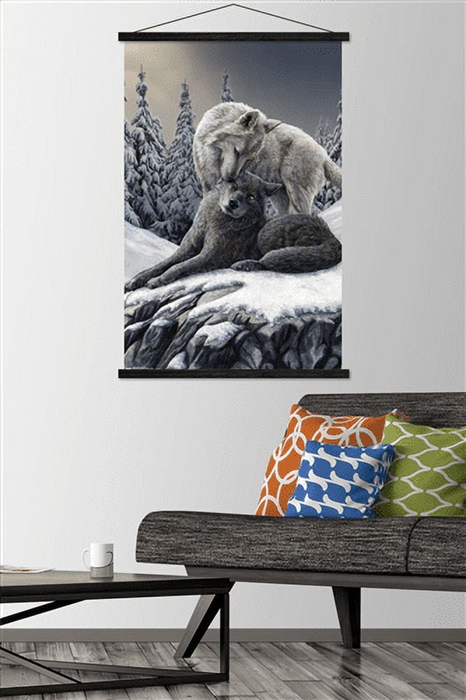 Lisa Parker - Snow Kisses Wall Poster with Wooden Magnetic Frame, 22.375" x 34"