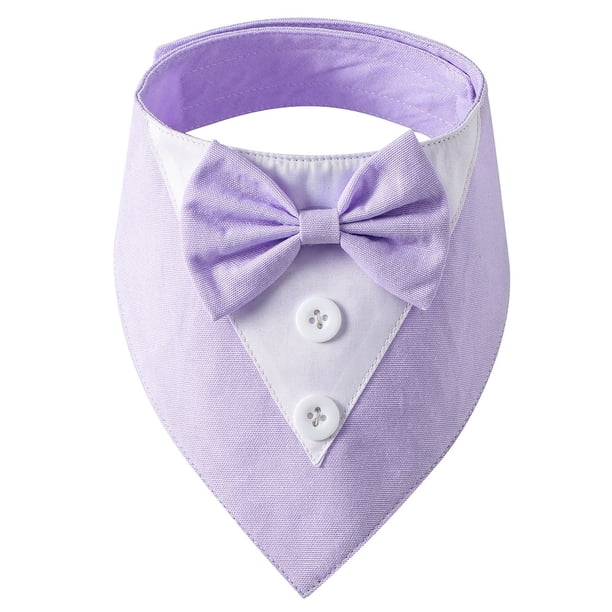 Bandana formal para perro, boda, collar para perro con pajarita, disfraz de cumpleaños, esmoquin ajustable para fiesta de mascotas, PÚRPURA Zhivalor CPB-SSW514-3