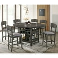 thumbnail image 3 of Furniture of America Harly Wood Multi-Storage Counter Height Table, Gray, 3 of 6