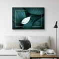thumbnail image 2 of PixonSign Canvas Print Wall Art White Petal Drops Down Over Banana Leaves Floral Wilderness Photography Realism Modern Colorful Multicolor Dark for Living Room, Bedroom, Office - 32"x48", 2 of 5