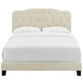 thumbnail image 5 of Modern Contemporary Urban Design Bedroom King Size Platform Bed Frame, Fabric, Beige, Box Spring Required, 5 of 5