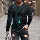 thumbnail image 1 of Blusas y camisas de manga larga con cuello redondo para hombre, blusas casuales de cuello redondo y manga larga, camisetas estampadas, blusas para hombre, 1 of 5