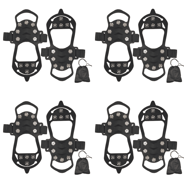 Likrtyny 1 Par Tacos Montañismo Antideslizantes 10 Dientes (negro M)