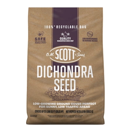 O.M. Scott and Sons Dichondra Seed, For a No-Mow Yard, 1,500 sq. ft., 1.5 lb.