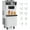 5.3-7.4gal/h, variant on ChaoLink Commercial Ice Cream Machine, 4.7-5.8Gal-H Soft Serve Machine, 1200W Countertop Soft Serve Ice Cream Yogurt Machine with 7L Hoppers &1.8L Cylinders for Party Restaurant Snack Bar4.7-5.3gal/h