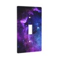thumbnail image 4 of 1-Gang Toggle Light Switch Plate Purple Blue Nebula Galaxy Space 1 Gang Toggle Wall Switch Plate Covers Decorative, 4 of 4
