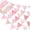 Pink Floral, variant on 39Ft Triangle Bunting Banner, 42Pcs Tea Floral Party Bunting Cotton Fabric Flags Pennant Garlands for Birthday Party, Wedding, Baby Shower, Outdoor and Home Decoration(Red Blue and White)