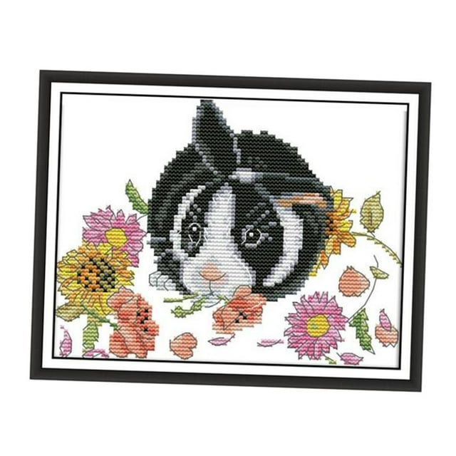 Abbracc Floral Pattern Cross Stitch Kits Kids Needlecrafts Embroidery Home Ornament 11CT