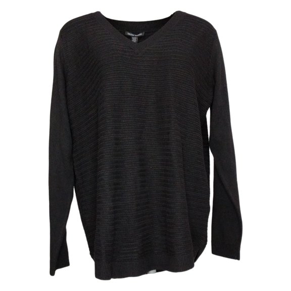 Hilary Radley Women's Sweater Sz XL V-Neck Pullover Black