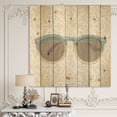 thumbnail image 2 of Designart 'Glam cosmetics Blue Sun Glasses' Posh & Luxe Print on Natural Pine Wood, 2 of 3