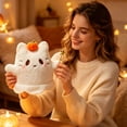 thumbnail image 3 of Halloween Cat Stuffed Animal in Ghost Boo Hood - Cat Plush | 8inch Halloween Stuffed AnimalGhost Plushie with Pumpkin, Halloween Basket Stuffers Gifts, 3 of 3