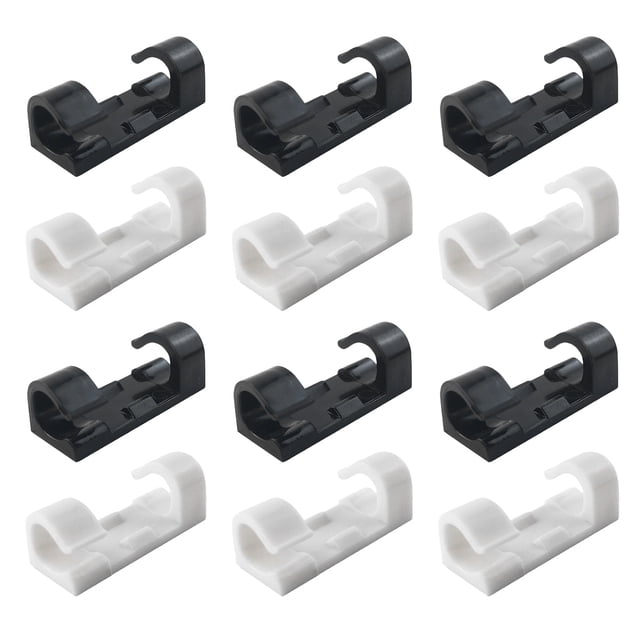 Abrazaderas para cables autoadhesivas Yuanzi para muebles de vidrio, plástico y metal. Adhesivo fuerte que garantiza un diseño moderno. Gestión de cables de plástico resistente con uso versátil.