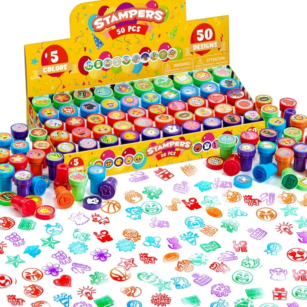 50 unidades de sellos Joyin variados para fiestas de cumpleaños infantiles