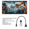 thumbnail image 3 of Cable USB C Macho A Hembra, Cable Adaptador Tipo C 3,1, Conector Fijo De Rosca, 30cm PD 60W, Carga Rápida Para Coche, Camión, Barco, 3 of 7