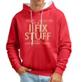 thumbnail image 1 of Gibobby Sudaderas con capucha de manga larga para hombre diseño de letras con cordón liso y limpio(Rojo,G), 1 of 3
