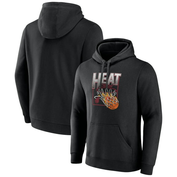 Men's Black Miami Heat Alley Oop Pullover Hoodie