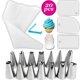 thumbnail image 3 of 20-piece set of decorating nozzles, cake decoration decorating nozzles, decorating bags, cream scrapers, sealing clips Pink, 3 of 3