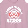 thumbnail image 3 of Instant Message - Clown School Alum - Women's Racerback Tank Top, 3 of 6