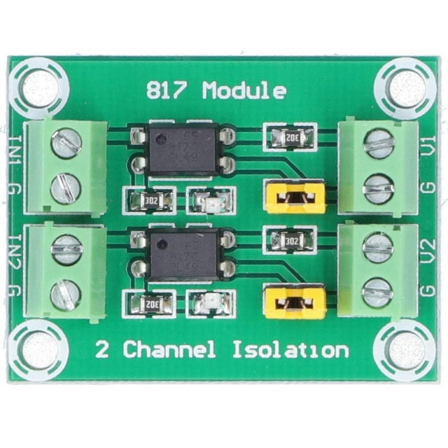 817 Optocoupler Anti Jamming Lightweight Portable 2 Channel Optocoupler Isolation Board