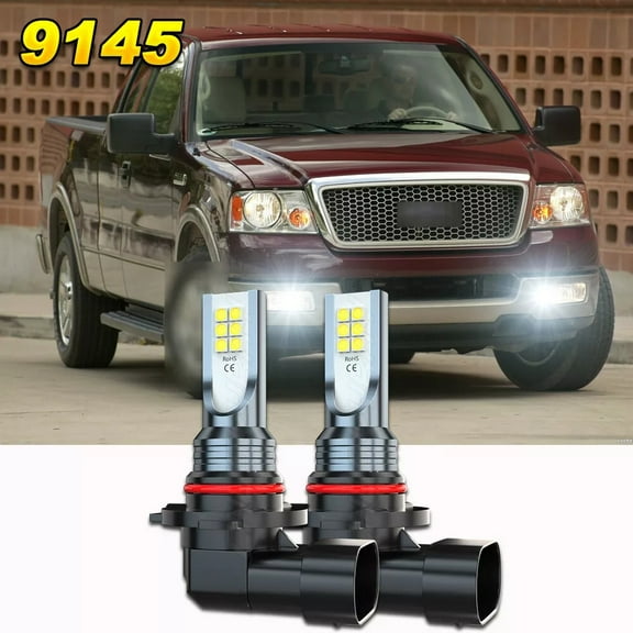 2x H10/9140/9145 LED Fog Light for Ford F150 2004-2014 Bulbs Combo kit 6000K White Ultra Brighter