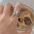 thumbnail image 2 of New Fashion Cross Star Asymmetric Rings Women Temperament Simple Senior Sense Adjustable Ring Party Jewelry Gift RING1925-1 resizable, 2 of 6