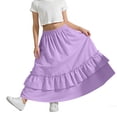 thumbnail image 5 of BFHHYA Girls Ruffle Tiered Maxi Skirt High Waist Flowy A-Line Skirt Big Swing Summer Skirt for Teens Girls Size 4-15 Years, 5 of 6