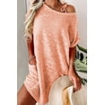 thumbnail image 4 of Women's Pink Loose Fit Pockets Short Sleeve Beach Cover Up, 4 of 15