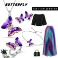 thumbnail image 6 of Purple Butterfly Jewelry Sets 5PCS, February Birthstone Set Amethyst Fine Necklace Earrings Bracelet Ring Crystal Sterling Silver Women Mother's Day Gift, 6 of 7